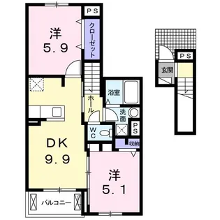 アンサナ【2階】の間取り
