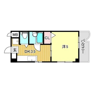 ポコアポコ甲子園口メゾン【4階】の間取り