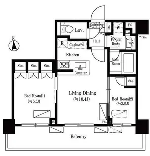 東京都新宿区西落合1【マンション】の間取り