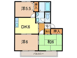 エクセレント西明石A【2階】の間取り
