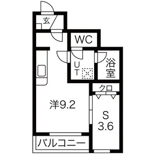 アイワスクエア【2階】の間取り