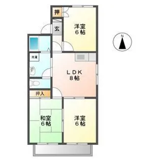 ラポールおおい A棟【1階】の間取り