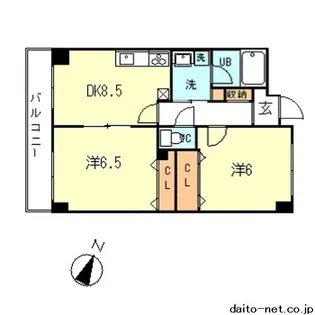 リバーデール【4階】の間取り