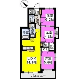 サザンクロス【3階】の間取り