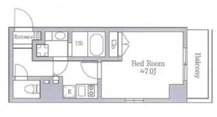レジディア南品川【4階】の間取り