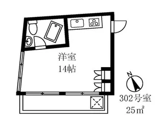ハプニングタワー曙橋【3階】の間取り
