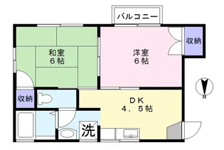 サニーハイツB棟【2階】の間取り