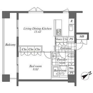 オーパスレジデンス恵比寿【3階】の間取り