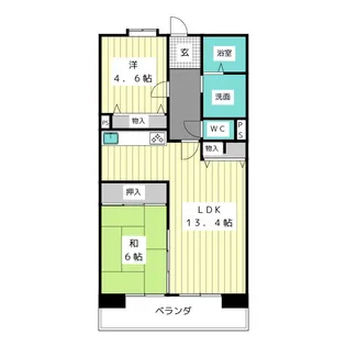 アーバンラフレ虹ヶ丘南3号棟【3階】の間取り
