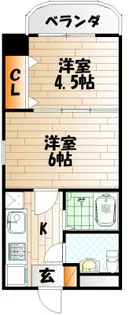 ロイヤルキャッスル【6階】の間取り