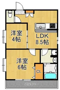 マーヴェル岸谷【3階】の間取り