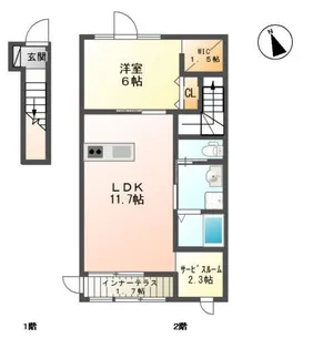 シエル・エトワール【2階】の間取り