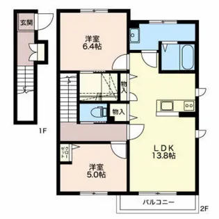 クオレール【2階】の間取り