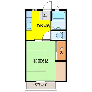 パナハイツ木呂【2階】の間取り