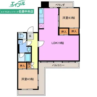 グランドヒルズ桔梗が丘13号棟【1階】の間取り