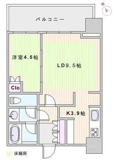 シティタワー新宿【13階】の間取り