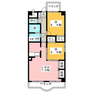 クレストール築地【3階】の間取り