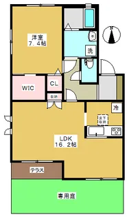 カーサフォレスタ【1階】の間取り