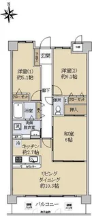 ネオハイツ学園前百楽園【3階】の間取り
