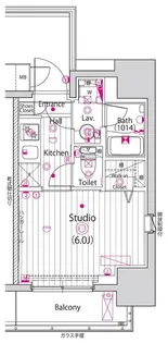 グランド・ガーラ立川【9階】の間取り