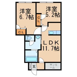 メゾン・キング【2階】の間取り