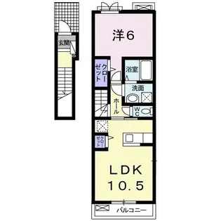 ハピネス葵【2階】の間取り