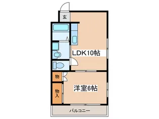 梅原マンション【1階】の間取り