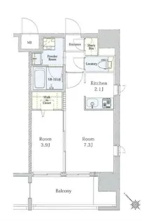 エンクレスト博多駅南SHARE【12階】の間取り