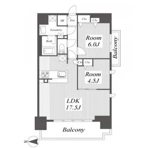 プレサンスロジェ泉【11階】の間取り