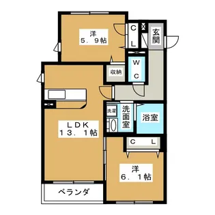 ニワビレッジ サード【3階】の間取り