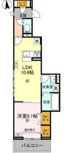スプランデュール高井田【2階】の間取り