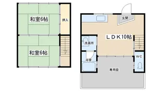 川田中畑町アパート【1階】の間取り