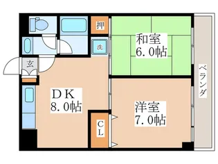 グリーンサンハイツ【5階】の間取り
