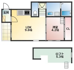 ミレニア栄生【2階】の間取り