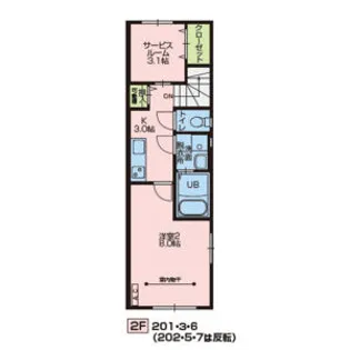 【新築】Maison de hibou (メゾン ドゥ イブー)D【2階】の間取り