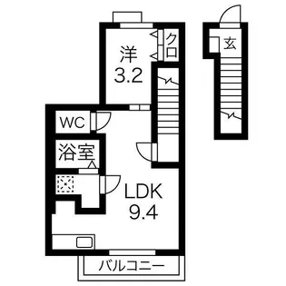 RIV(アールフォー) A棟【2階】の間取り