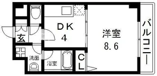 ボナール長栄寺【4階】の間取り