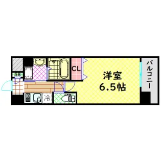 S-FORT難波西【6階】の間取り
