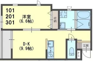 メゾンサンワD【2階】の間取り