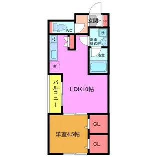 My Style Vintage湊町【1階】の間取り