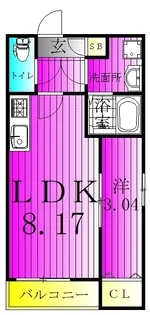 ジーメゾン我孫子【2階】の間取り