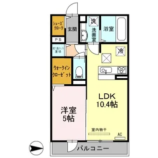 イースト アヴェニュー【1階】の間取り