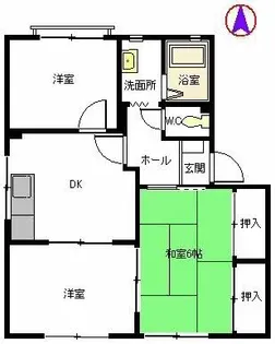 ウイズN C棟【1階】の間取り