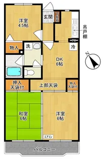 【サンモール多摩】【1階】の間取り
