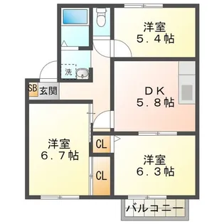 パークタウン中野 F【2階】の間取り