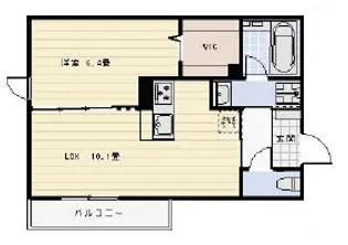 プルミエールD【3階】の間取り