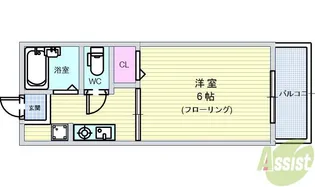 ゆかりハイツA棟【1階】の間取り