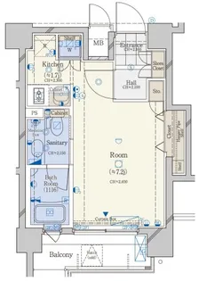 コンシェリアR 四谷【5階】の間取り