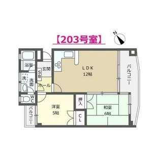 ラストラス泉野【2階】の間取り