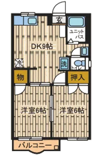 市ヶ尾森ビル六番館【2階】の間取り